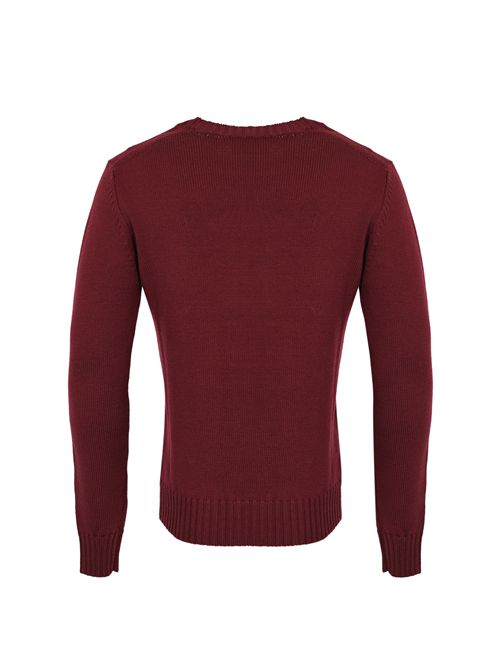 Maglia AU3030C in lana merinos Ciliegia Alpha studio | AU-3030C1009